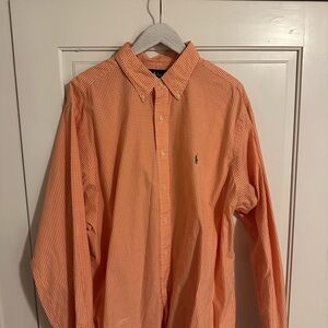 Ralph Lauren Men's Orange Gingham Shirt